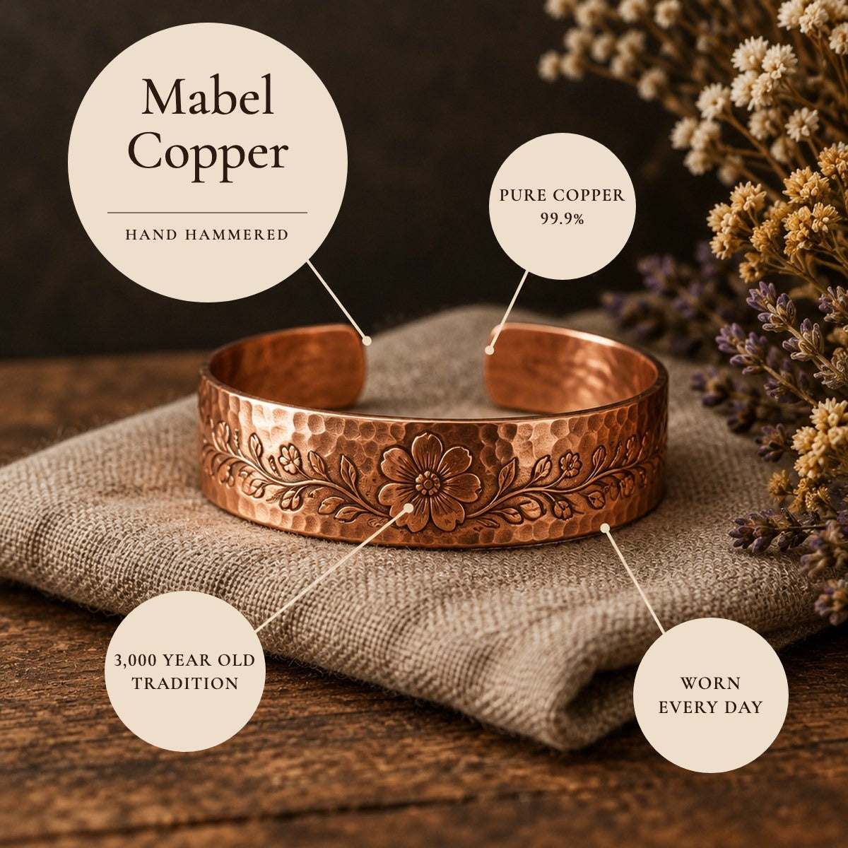 Mabel Lark Copper Bracelet