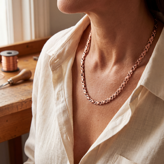 Mabel Cedar Copper Necklace