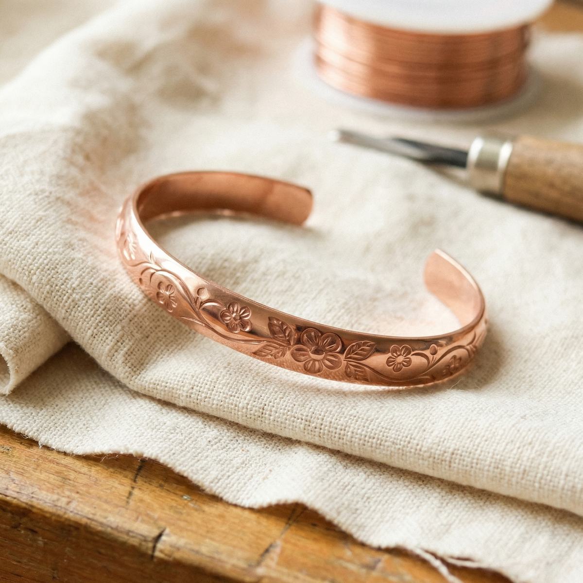 Mabel Bloom Copper Bracelet