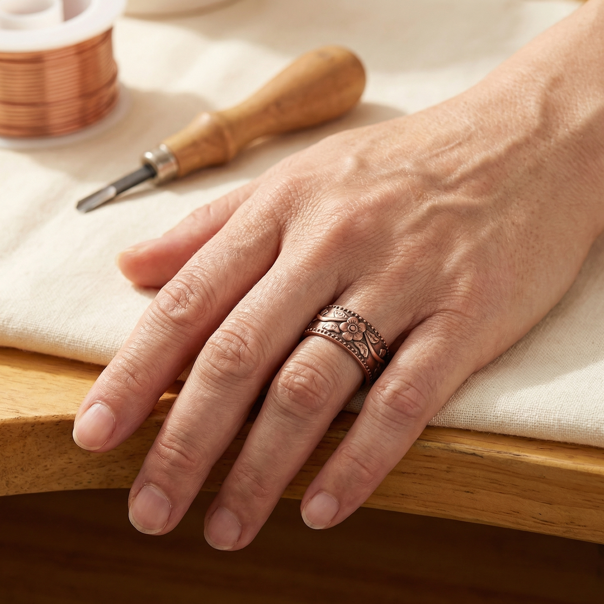 Mabel Petal Copper Ring