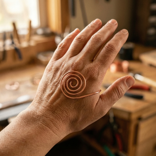 Mabel Copper Hand Spiral