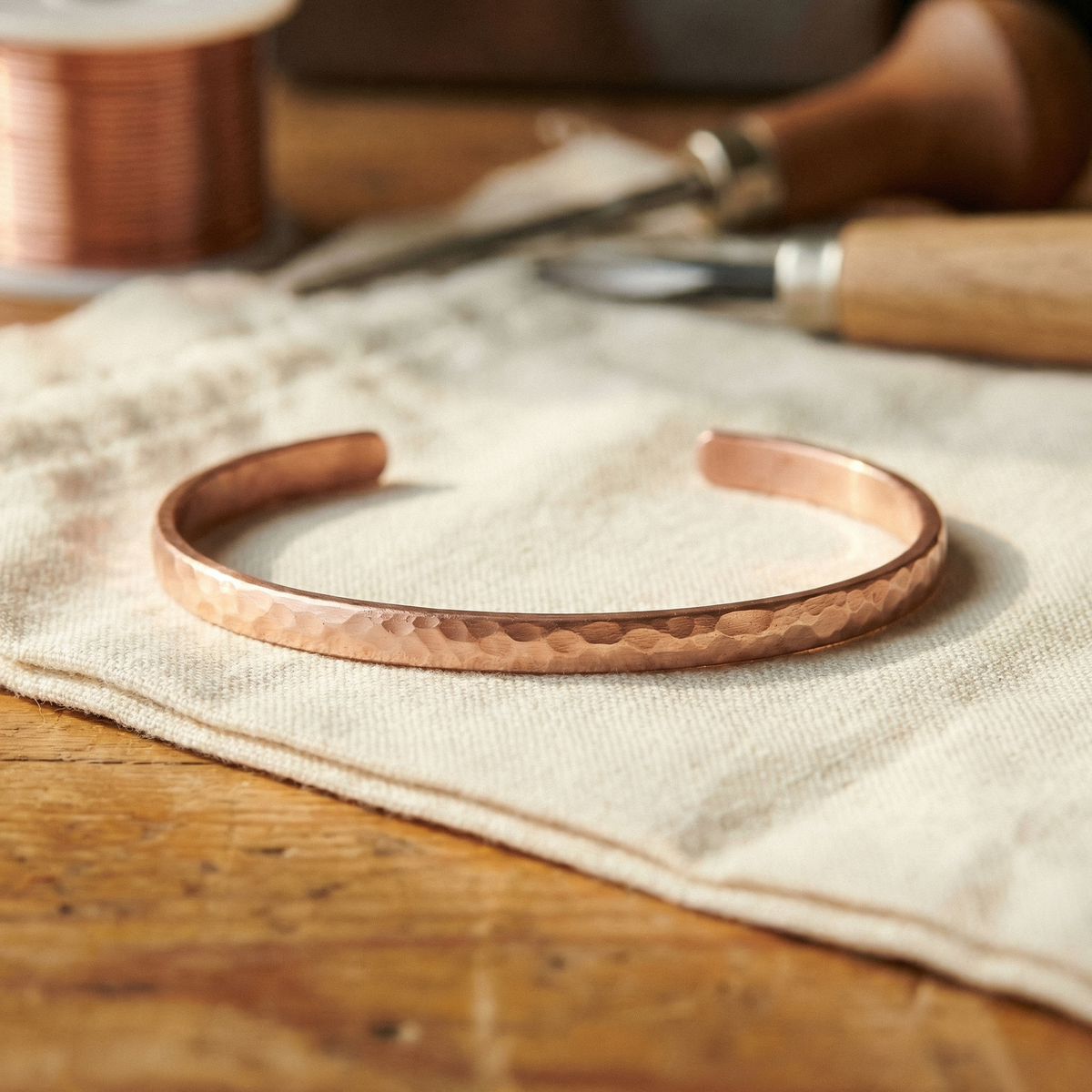 Mabel Sand Copper Anklet