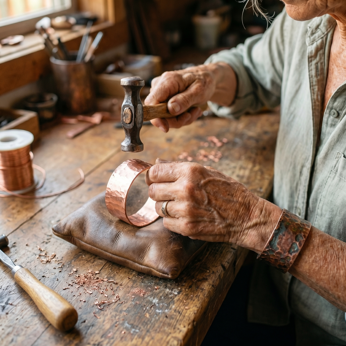 Mabel Anvil Copper Bracelet