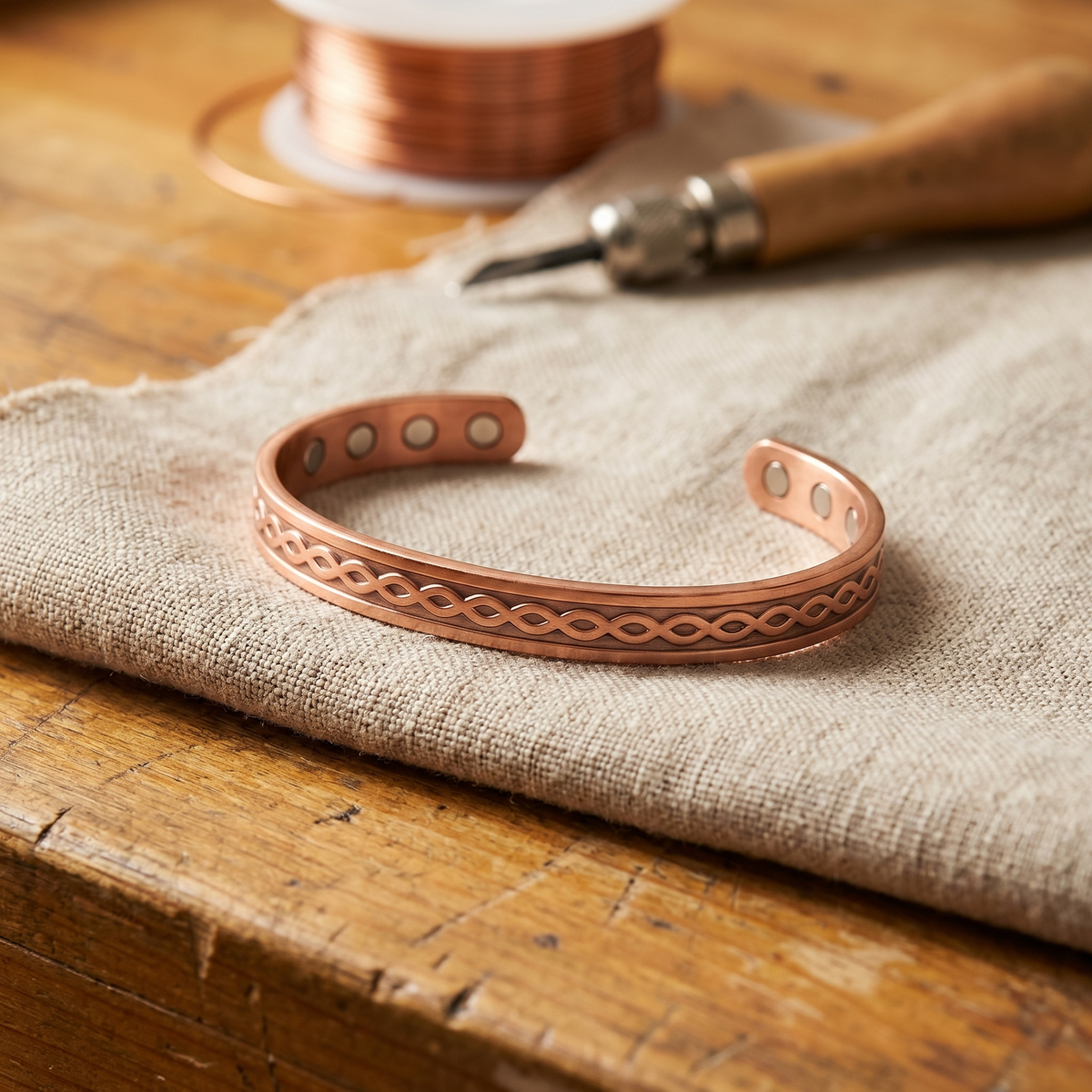 Mabel Current Copper Bracelet