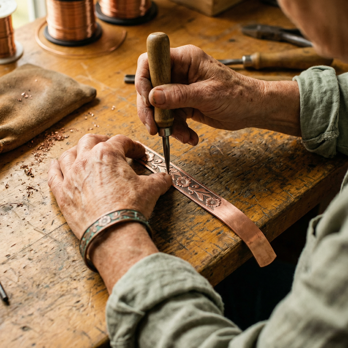 Mabel Vine Copper Bracelet