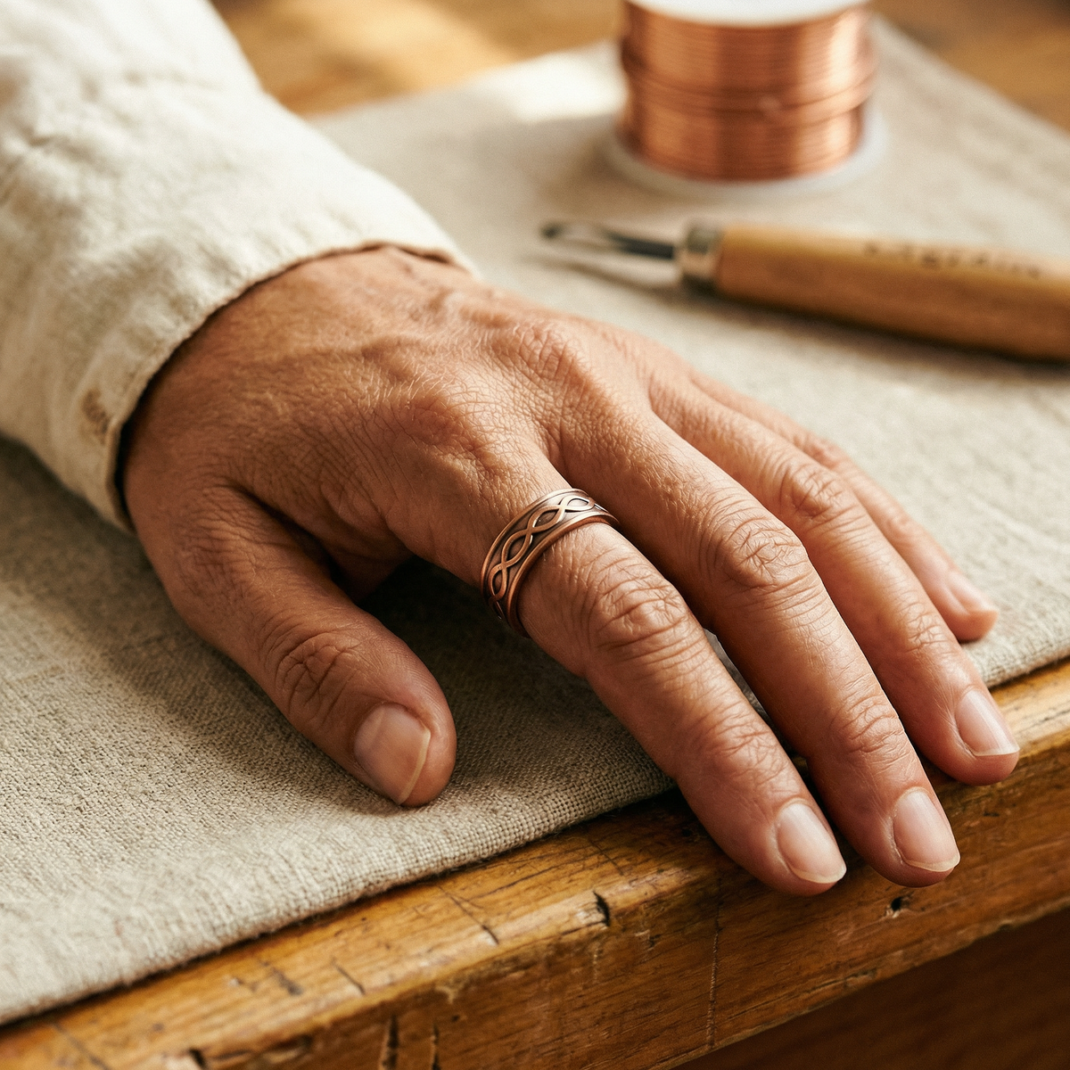 Mabel Char Copper Ring