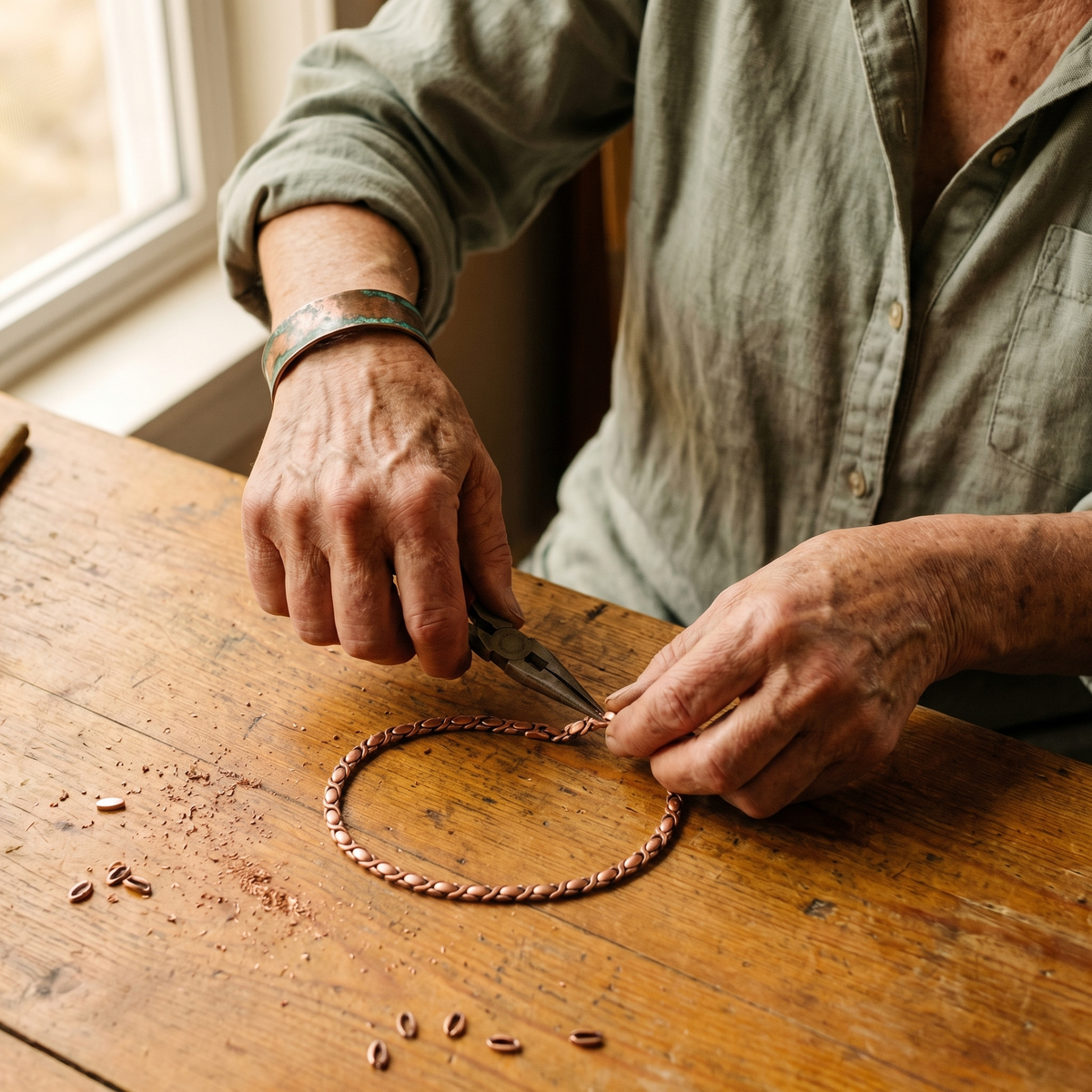 Mabel Cedar Copper Necklace