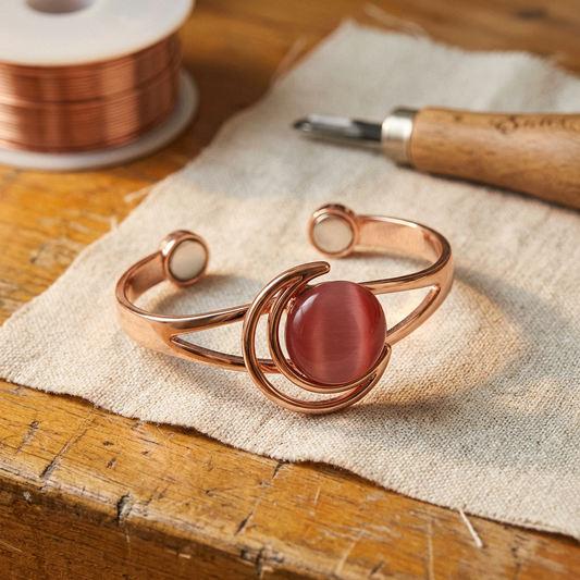Mabel Rose Sphere Copper Bracelet