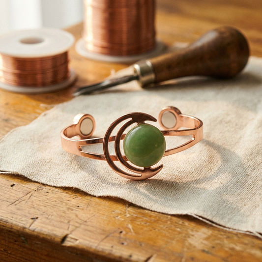 Mabel Green Copper Bracelet