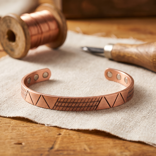 Mabel Crest Copper Bracelet