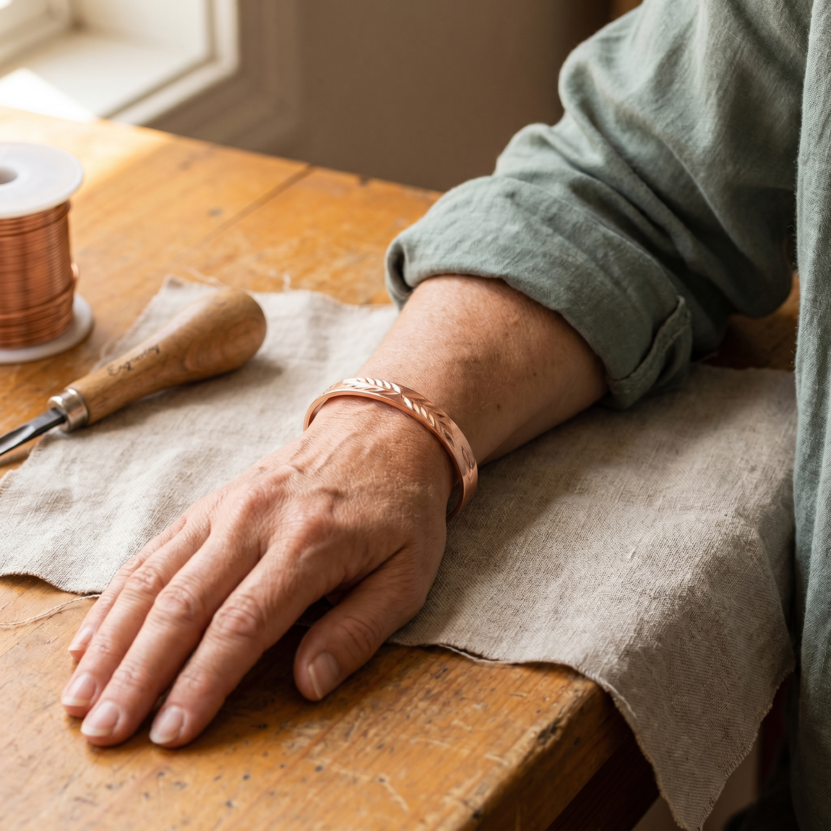 Mabel Lunar Copper Bracelet