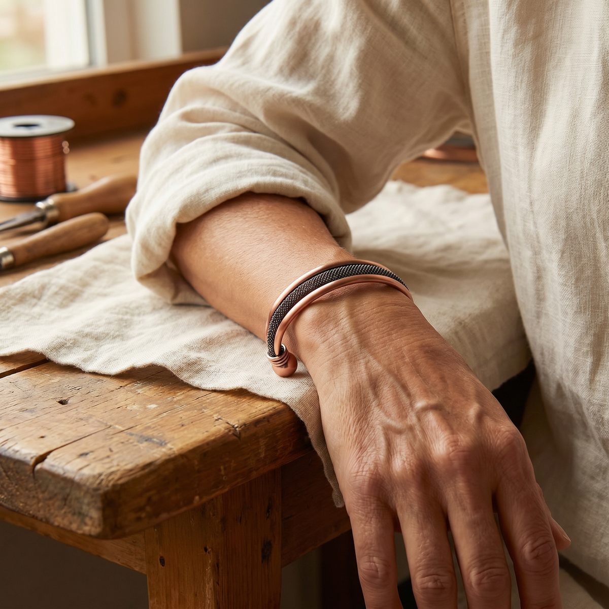 Mabel Cairn Copper Bracelet