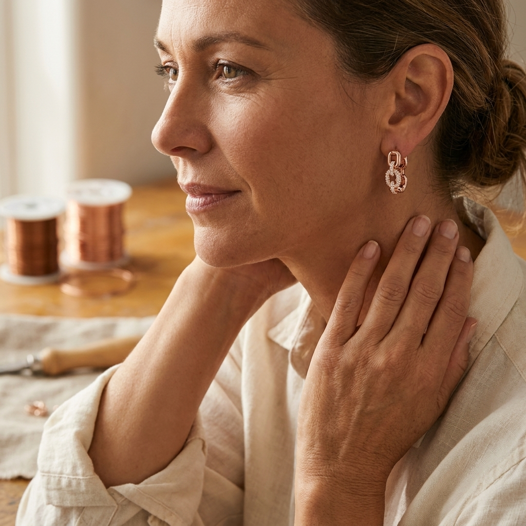 Mabel Tor Copper Earrings