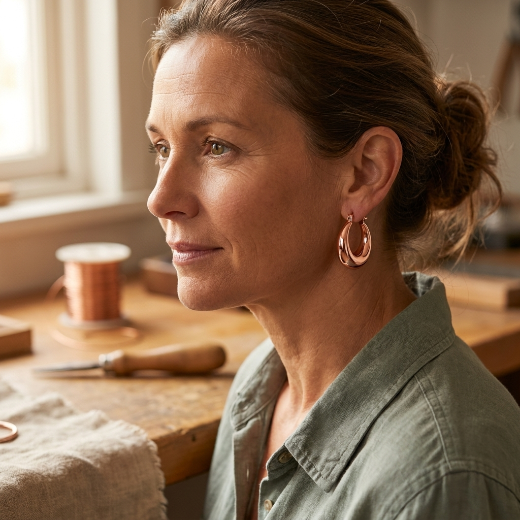 Mabel Marl Copper Earrings