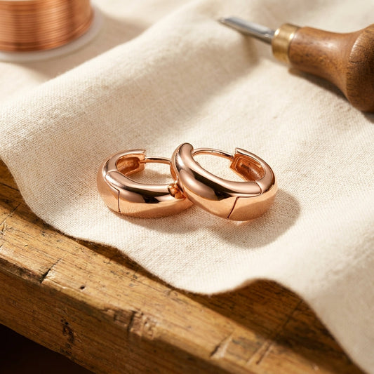 Mabel Hoop Copper Earrings