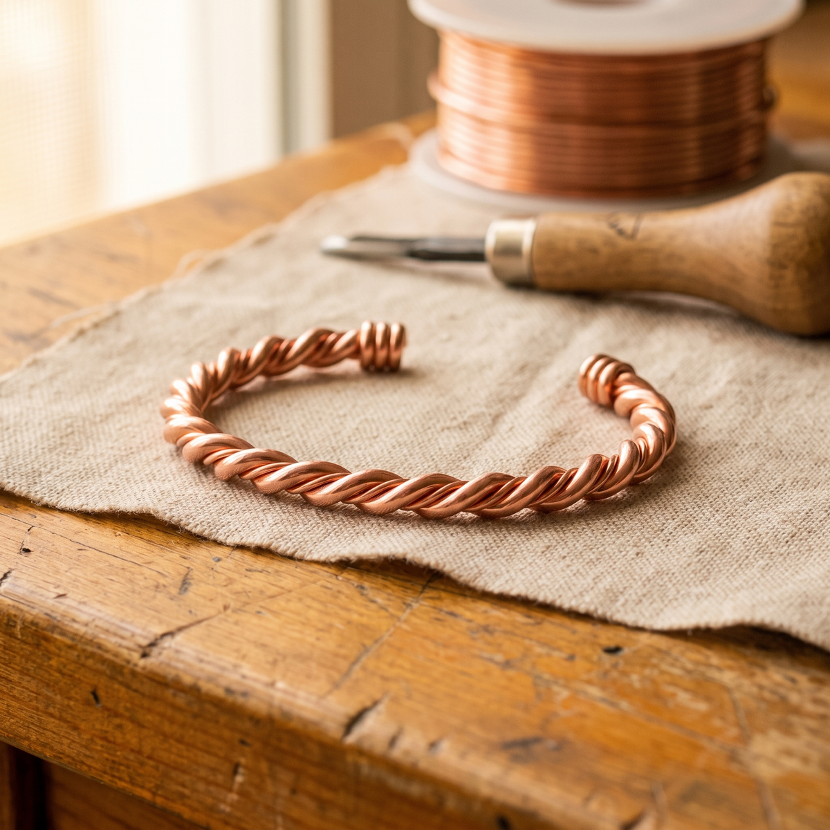 Mabel Tensor Copper Bracelet
