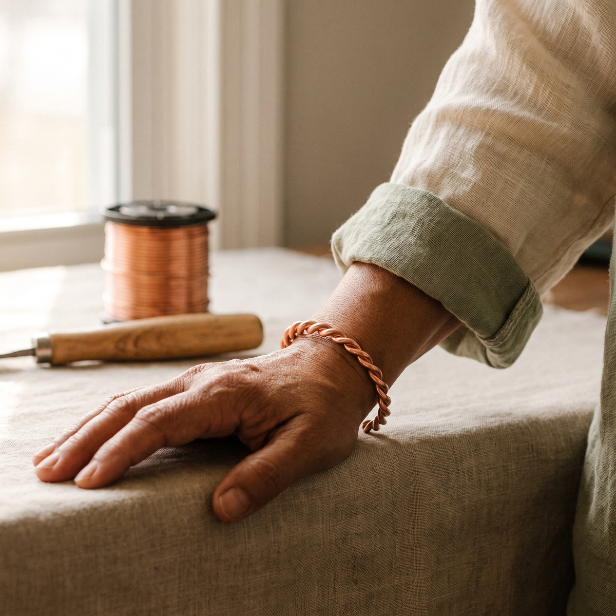 Mabel Tensor Copper Bracelet