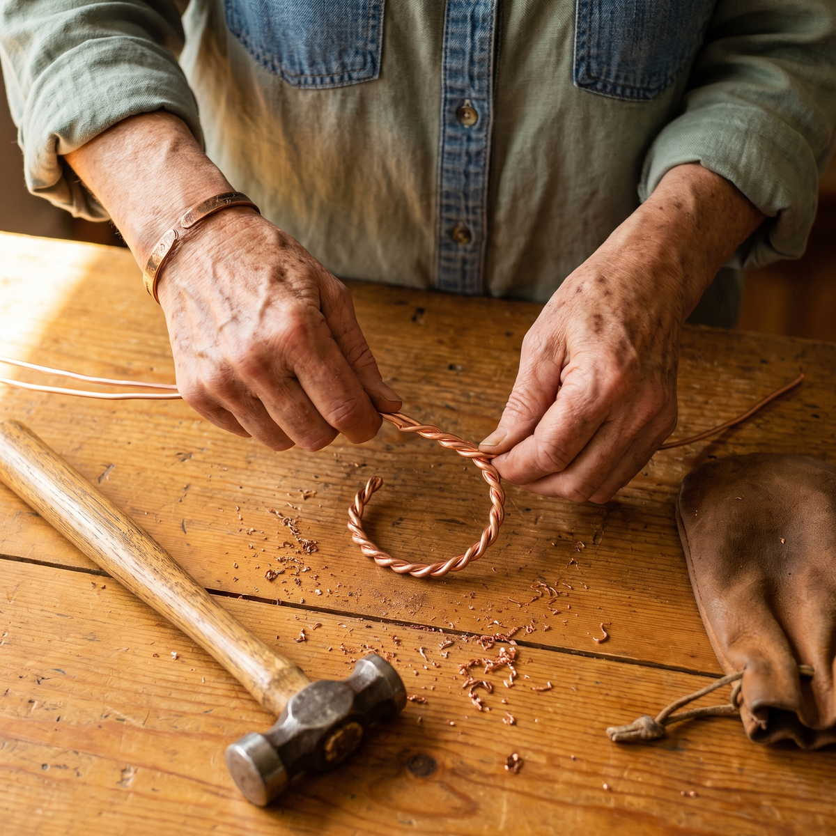 Mabel Tensor Copper Bracelet