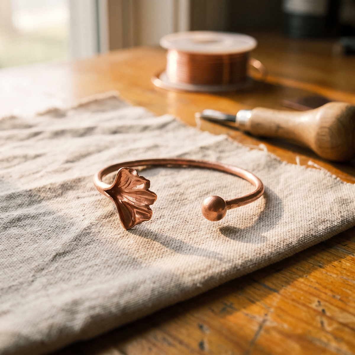 Mabel Shell Copper Bracelet