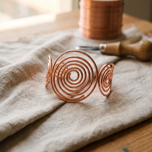 Mabel Spiral Copper Bracelet